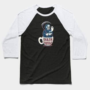 Grim Reaper's Coffee Break: Death Presso Baseball T-Shirt